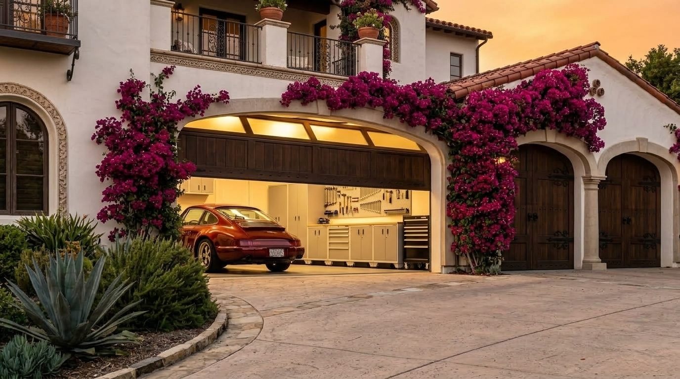 Grayson Garage Door Service Garage Door Gliding Open Revealing Warm Illuminated Interior